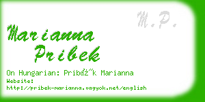 marianna pribek business card